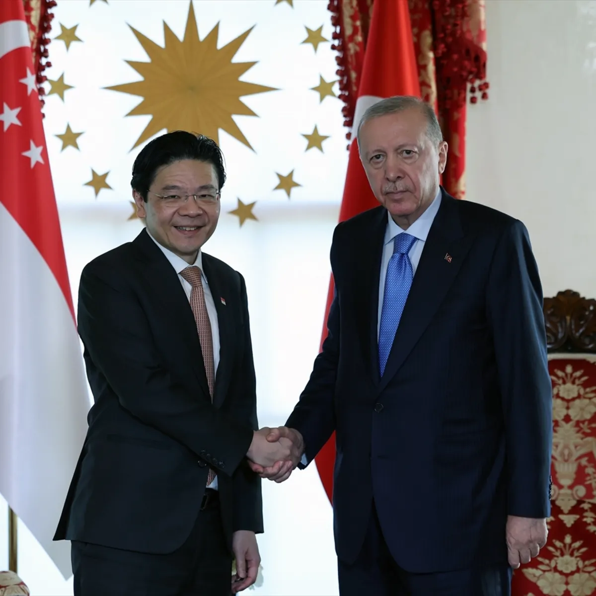 Dolmabahçe'de kritik zirve! Başkan Erdoğan Singapur Başbakanı Wong’u kabul etti
