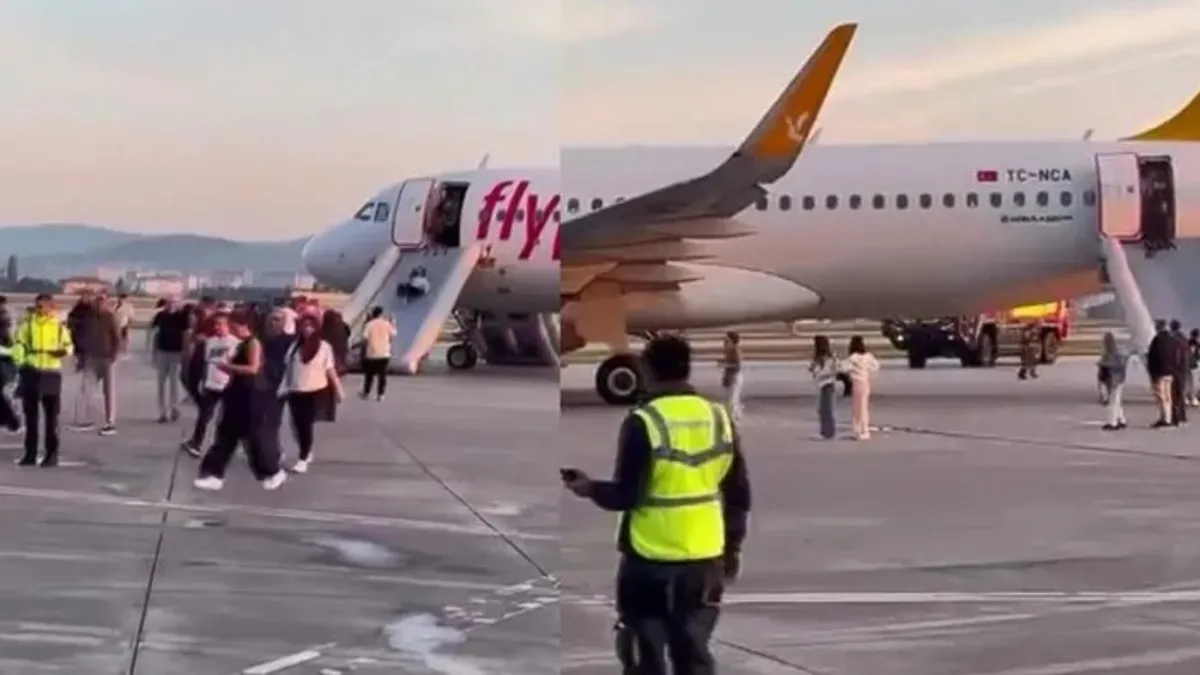 Ankara'da Esenboğa'da panik: Powerbanktan dumanlar çıktı uçak taksi yolunda tahliye edildi