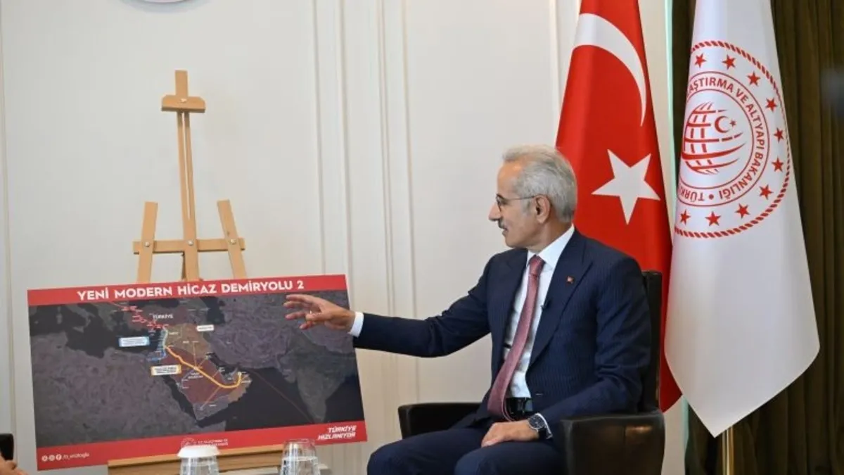 Bölgedeki dengeleri değiştirecek proje Hicaz Demiryolu! Bakan Uraloğlu Al Jazeera’ya anlattı: 3-4 yılda tamamlanacak