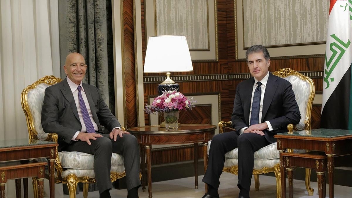 IKBY Başkanı Neçirvan Barzani, ABD'nin Suriye Özel Temsilcisi Barrack ile bir araya geldi