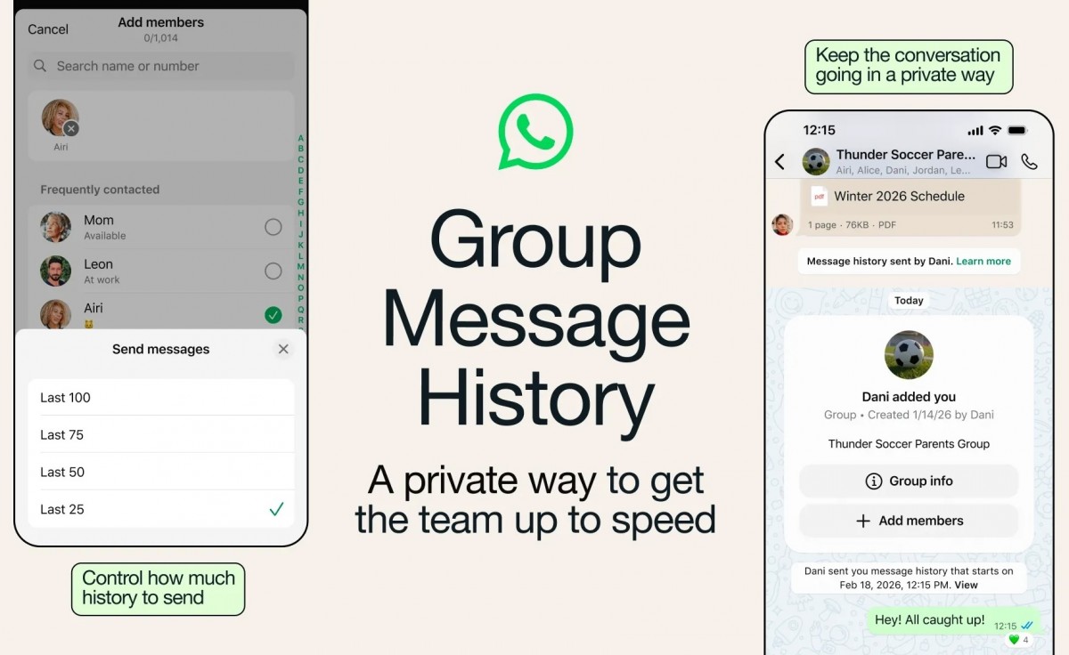 WhatsApp, yeni Grup Mesaj Geçmişi özelliğini kullanıma sundu.
