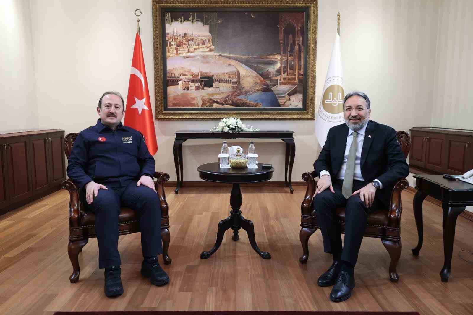 AFAD Başkanı Pehlivan’dan Diyanet İşleri Başkanı Arpaguş’a ziyaret